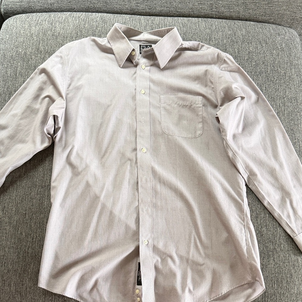 Men's Long-Sleeve Button-Down Shirt - Light Purple